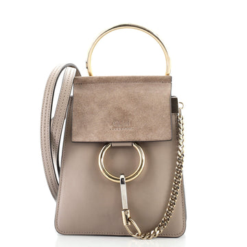 Chloe Faye Bracelet Crossbody Bag Leather and Suede Mini
