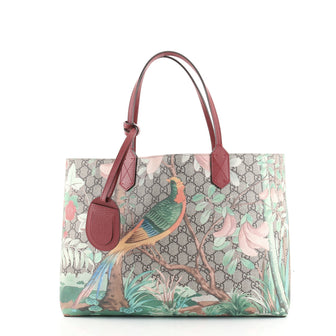 Gucci Shopping Tote Tian Print GG Coated Canvas Medium