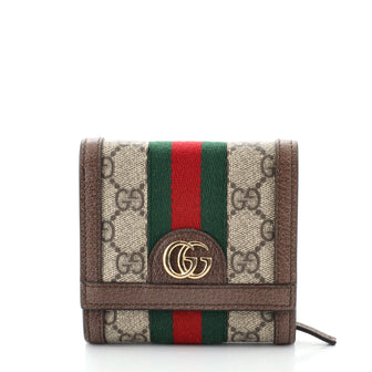 Gucci Ophidia Wallet GG Coated Canvas Compact