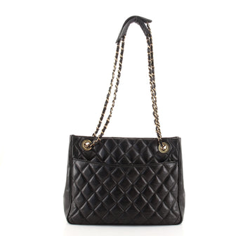 Chanel Vintage Shopping Tote Quilted Leather Medium