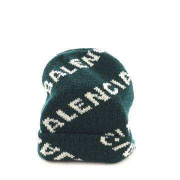 Balenciaga Logo Beanie Wool