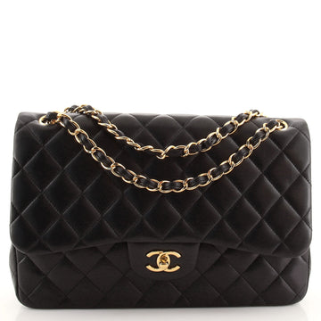 Chanel Classic Double Flap Bag Quilted Lambskin Jumbo