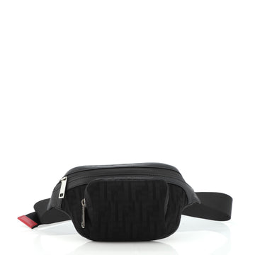 Fendi Front Pocket Waist Bag Zucca Jacquard Mesh with Leather