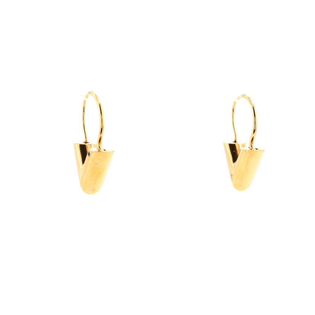 Louis Vuitton Essential V Hoop Earrings Metal Gold 95999126