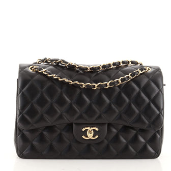 Chanel Classic Double Flap Bag Quilted Lambskin Jumbo