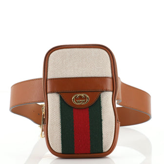 Gucci Phone Case Belt Bag Vintage Web Canvas