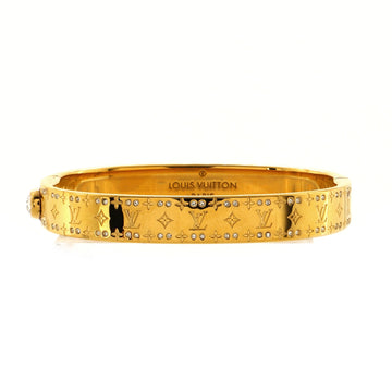Louis Vuitton Nanogram Cuff Bracelet Metal with Crystals