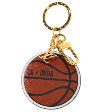 Louis Vuitton LV x NBA Basketball Bag Charm and Key Holder Metal with Embossed Leather and Monogram Canvas