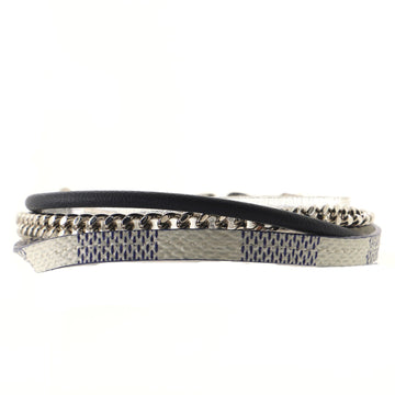 Louis Vuitton LV Treble Bracelet Damier and Leather with Brass