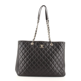 Chanel Classic CC Shopping Tote Quilted Calfskin Large