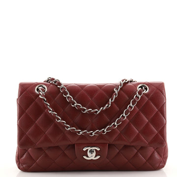 Chanel Vintage Classic Double Flap Bag Quilted Caviar Medium