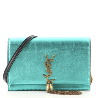 Saint Laurent Classic Monogram Tassel Chain Wallet Leather