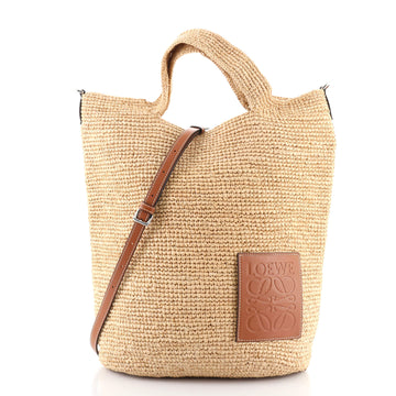 Loewe Slit Tote Straw Large