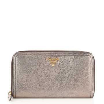 Prada Zip Around Wallet Leather Long