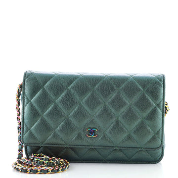 Chanel Wallet on Chain Quilted Iridescent Goatskin