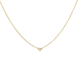 Tiffany & Co. Elsa Peretti Diamonds By The Yard Pendant Necklace 18K Yellow Gold with Diamond .05CT