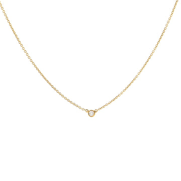Tiffany & Co. Elsa Peretti Diamonds By The Yard Pendant Necklace 18K Yellow Gold with Diamond .05CT
