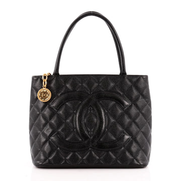 Chanel Medallion Tote Quilted Caviar