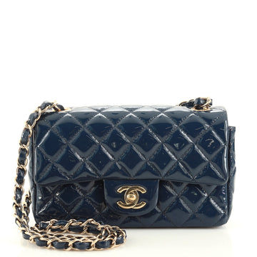 Chanel Classic Single Flap Bag Quilted Patent Mini