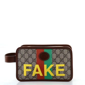 Gucci Fake/Not Cosmetic Case Printed GG Coated Canvas