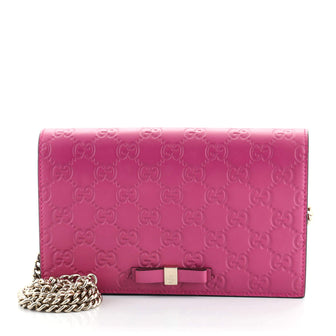 Gucci Signature Wallet on Chain Guccissima Leather