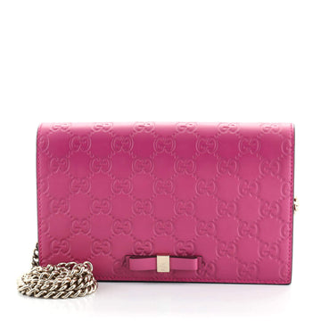 Gucci Signature Wallet on Chain Guccissima Leather
