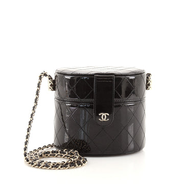 Chanel CC Allure Vanity Case with Chain Quilted Patent Small