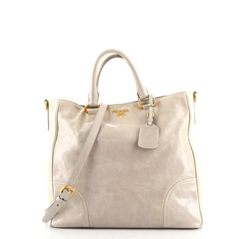 Prada Convertible Tote Vitello Shine Large