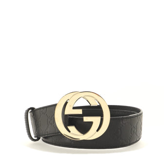 Gucci Interlocking G Belt Guccissima Leather Wide