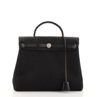 Hermes Herbag Zip Leather and Toile 31