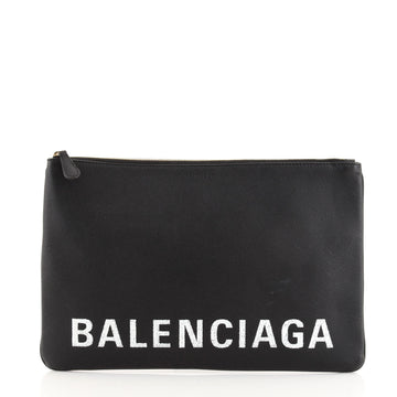 Balenciaga Ville Pouch Leather Large
