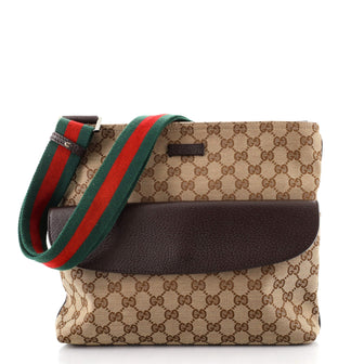 Gucci Front Pocket Web Messenger GG Canvas Small
