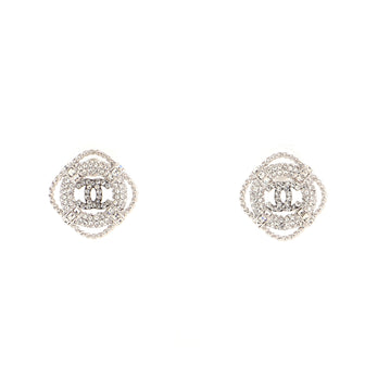Chanel CC Lifesaver Stud Earrings Metal with Crystals