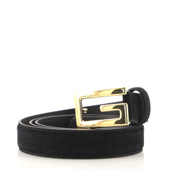 Gucci Icaro G Cube Belt Suede Thin
