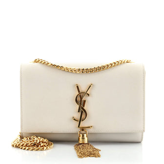 Saint Laurent Classic Monogram Tassel Crossbody Bag Leather Medium