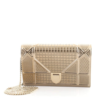 Christian Dior Diorama Wallet on Chain Cannage Embossed Calfskin