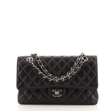 Chanel Classic Double Flap Bag Quilted Caviar Medium