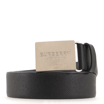 Burberry Logo Buckle Belt Leather Wide