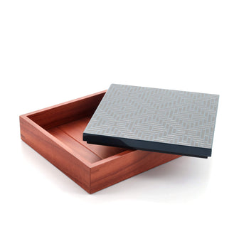 Hermes Theoreme H Losange Box Wood and Lacquer Medium