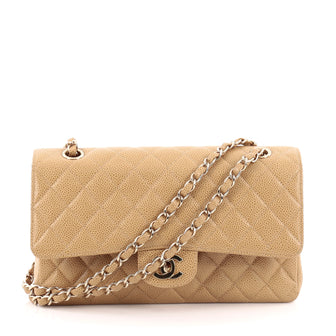Chanel Vintage Classic Double Flap Quilted Caviar Medium