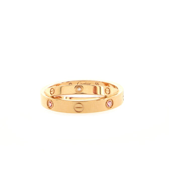 Cartier Love Ring 18K Rose Gold with Pink Sapphires and Diamonds
