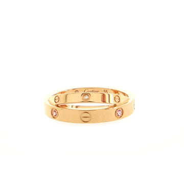 Cartier Love Ring 18K Rose Gold with Pink Sapphires and Diamonds
