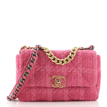 Chanel 19 Flap Bag Quilted Tweed Medium