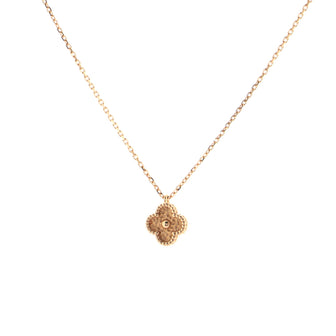 Van Cleef & Arpels Sweet Alhambra Pendant Necklace 18K Rose Gold
