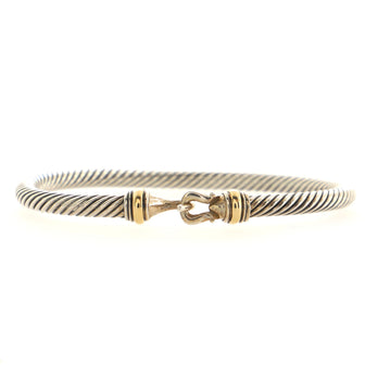 David Yurman Cable Buckle Bracelet Sterling Silver and 18K Yellow Gold 4mm
