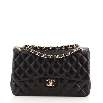 Chanel Classic Double Flap Bag Quilted Lambskin Jumbo