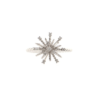 David Yurman Supernova Ring 18K White Gold and Diamonds 14mm