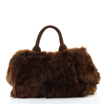 Prada Canapa Tote Fur Large