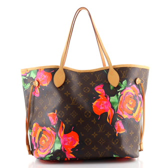 Louis Vuitton Neverfull Tote Limited Edition Monogram Roses MM