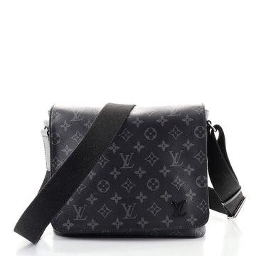 Louis Vuitton District Messenger Bag Monogram Eclipse Canvas PM